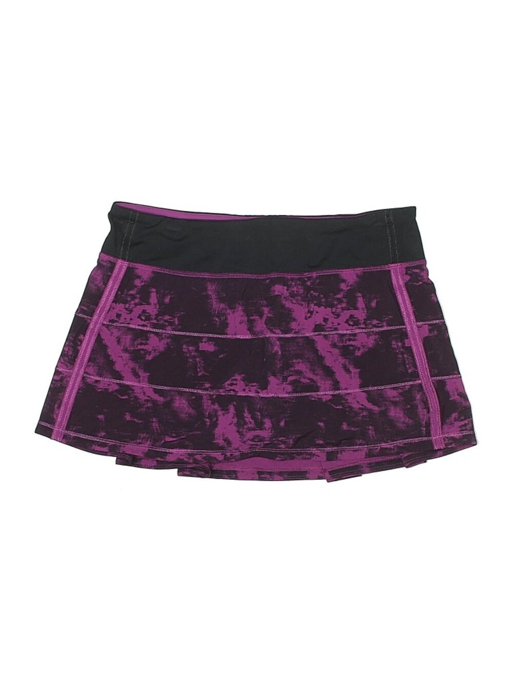 Lululemon Pace Rival Skirt II Breezie Regal Plum purple Black sz 6 tennis skort - Picture 4 of 7